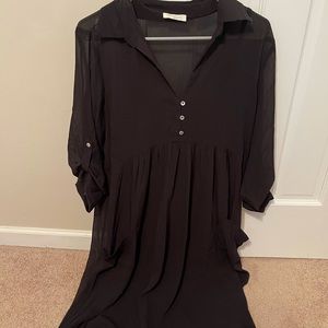 Black maxi dress
